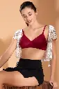 Padded Non-Wired Full Cup T-shirt Bra in Maroon