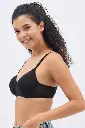Padded Non-Wired Full Coverage Multiway T-Shirt Bra In Black