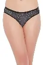 Low Waist Dot Print Bikini Panty in Black