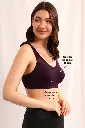 ROUGELIEBEN Purple Colour Cotton Bra