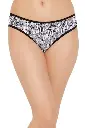 Low Waist Printed Bikini Panty in Grey