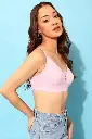 Non-Padded Non-Wired Full Coverage T-shirt Bra in Light Pink - Cotton