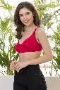Non-Padded Non-Wired Full Coverage T-shirt Bra in Pink - Cotton Rich