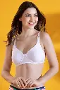 Non-Padded Non-Wired Full Coverage T-shirt Bra in White - Cotton Rich